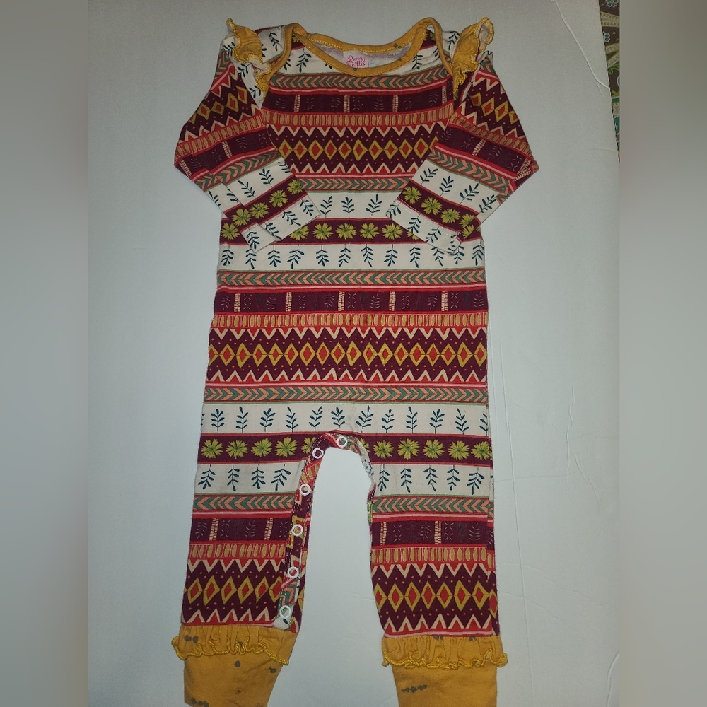 12 month Ricrac & Ruffles romper